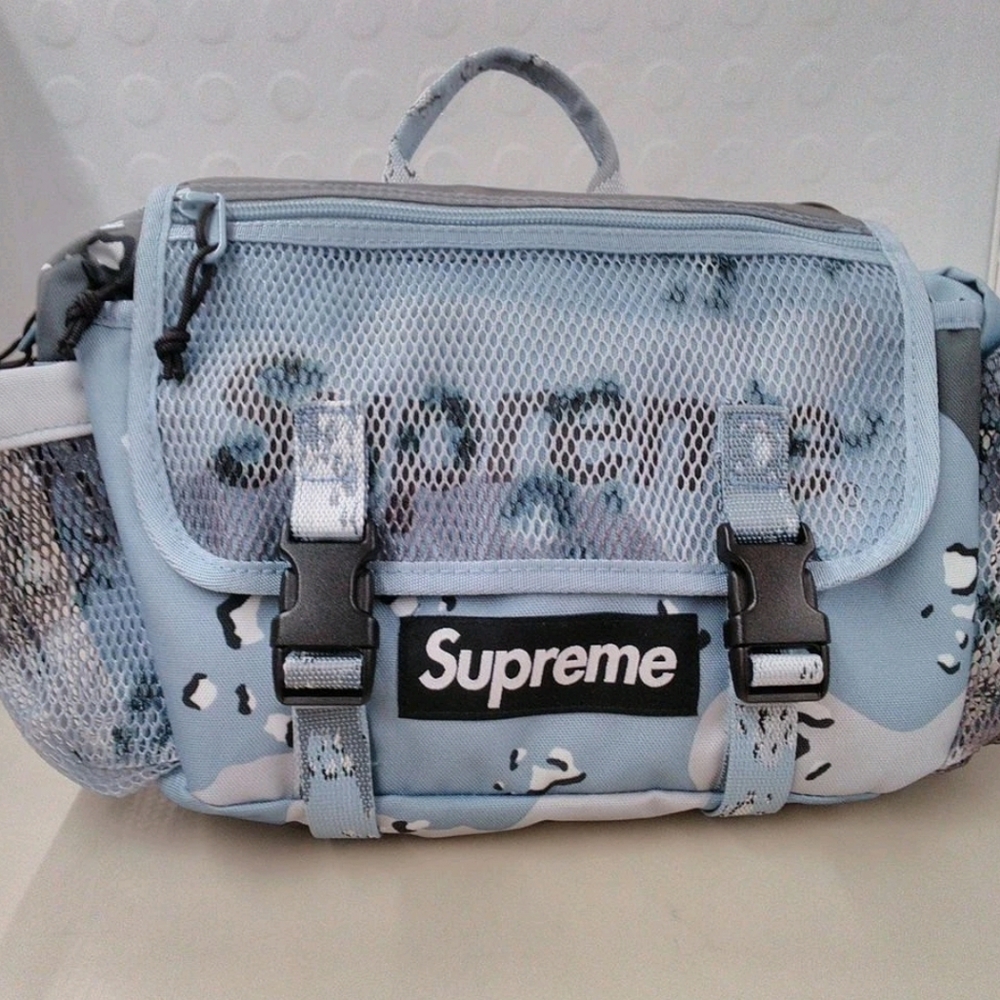 Supreme Crossbody Bag in Blue and Gray